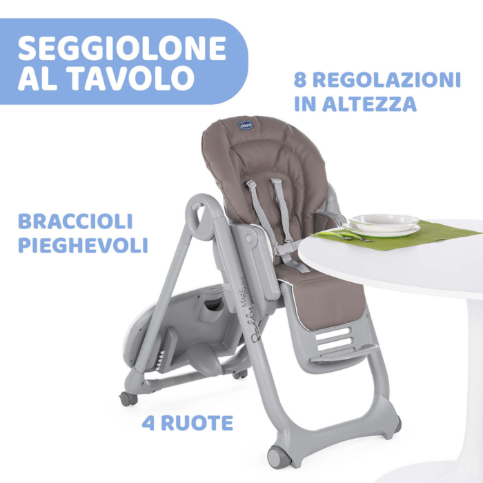 Seggiolone Tavolo Seggiolone Polly Magic Relax Cocoa