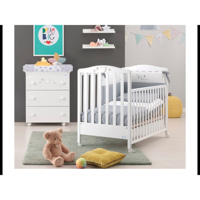 Set Baby Dream Bianco, Piumone Tortora - Azzurra Design