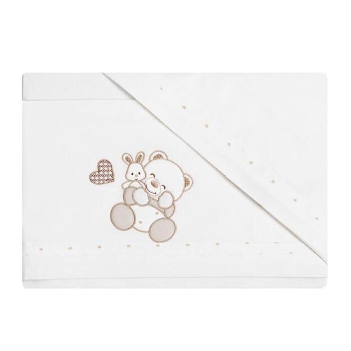 Set lenzuolo Infinity Love carrozzina grigio - Coccolissimi