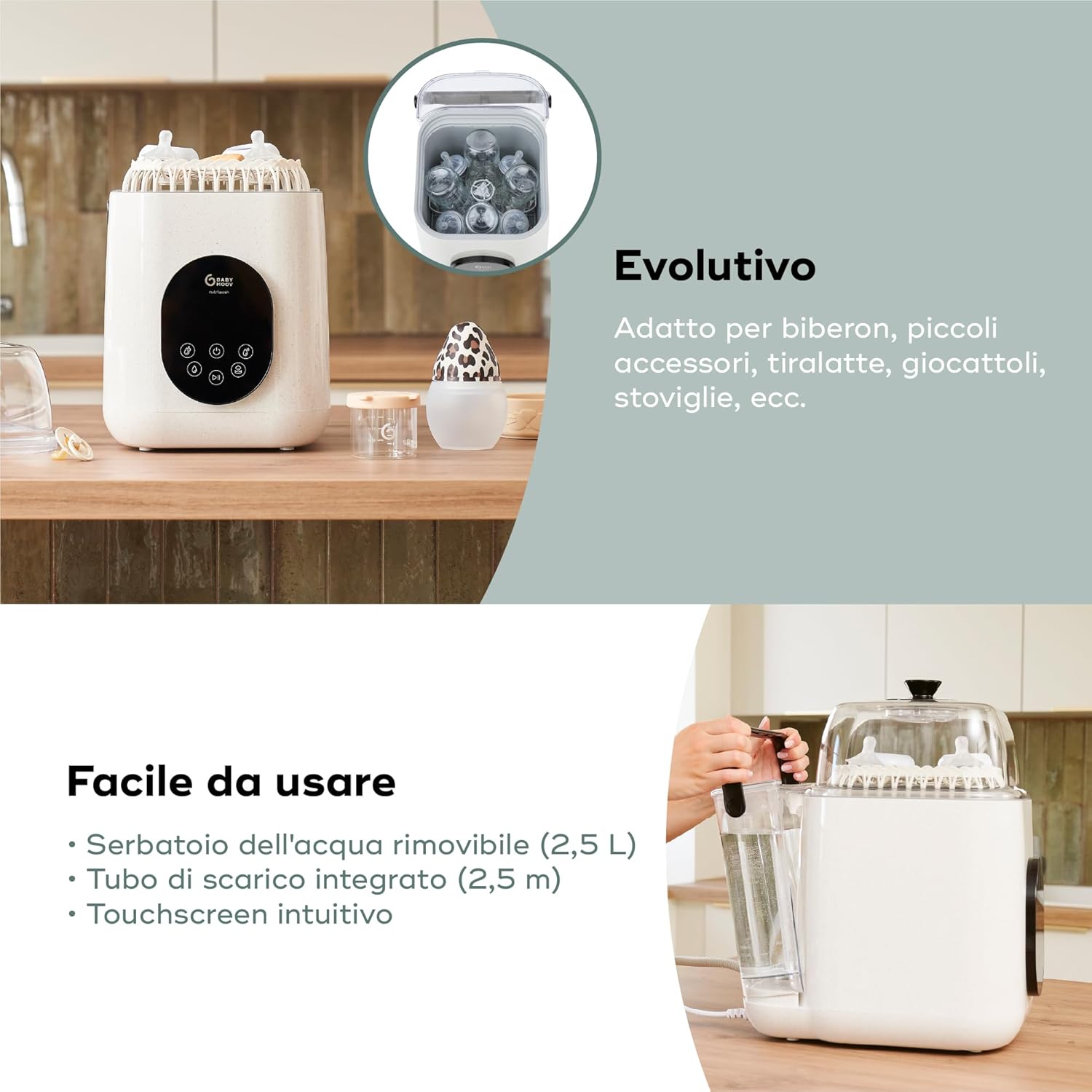 NutriWash Lavastoviglie e sterilizzatore con asciugatura - Babymoov - immagine 7