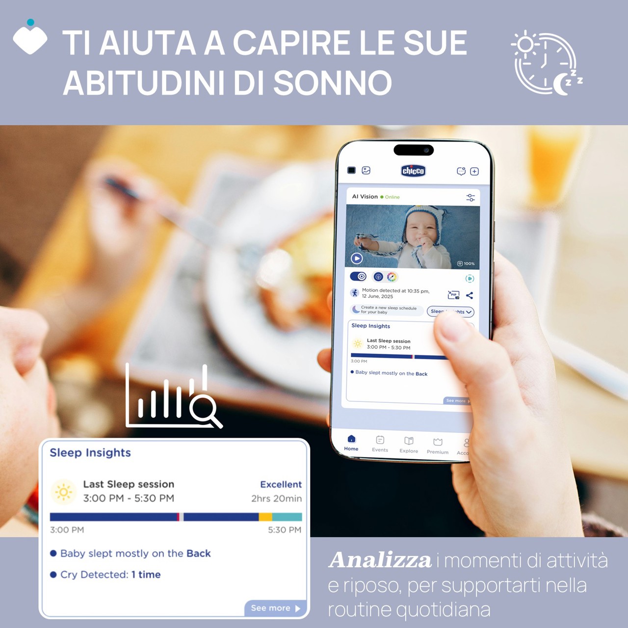 Video Baby Monitor WI-FI – Smart AI Chicco - immagine 4